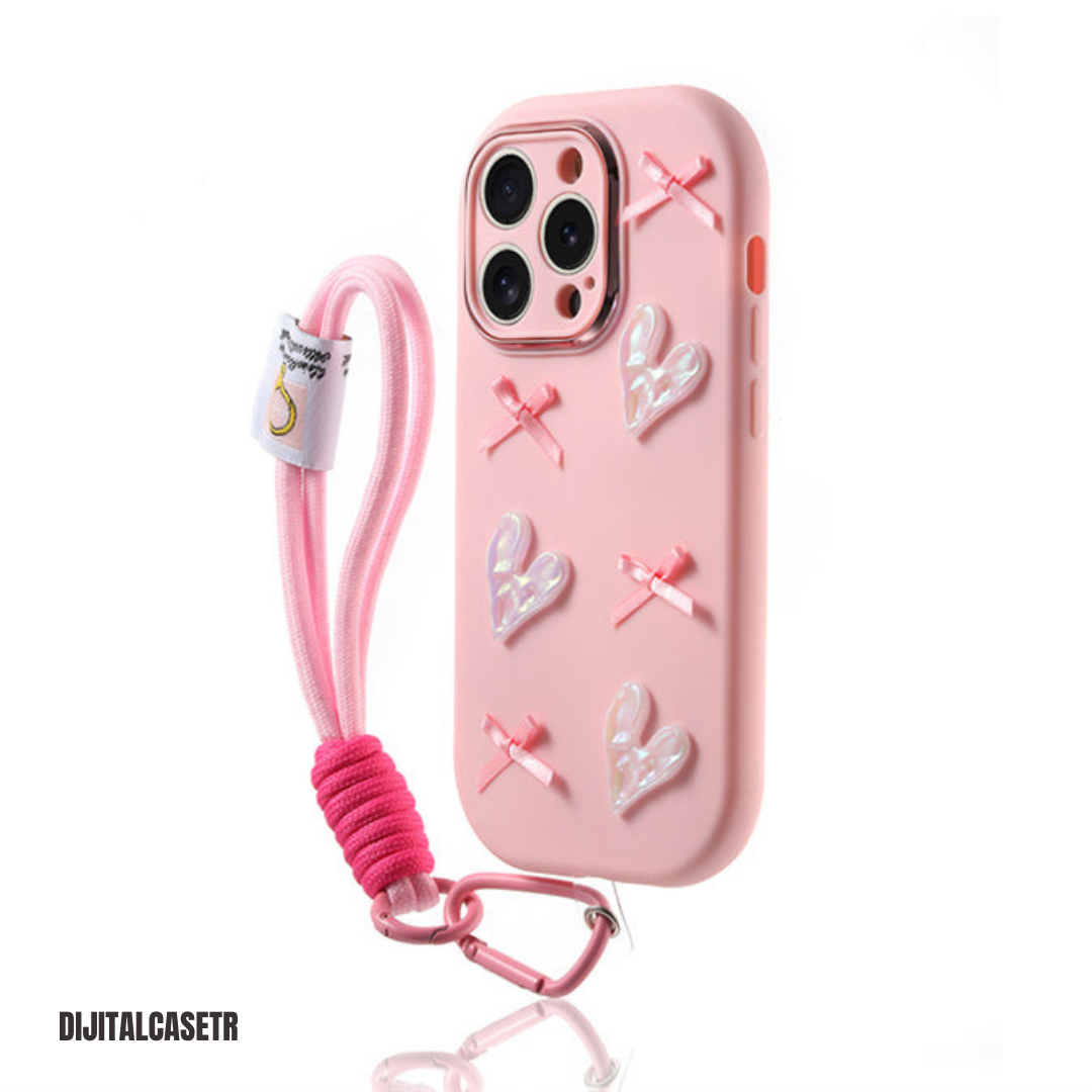 iPhone Kordon Series | Ballet Style Love Bow Liquid Silicone Phone Case