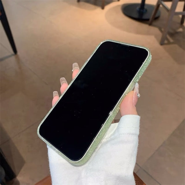Transparan Kenarları ve Lensleri Simli Telefon Kılıfı